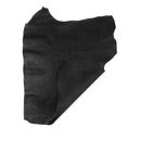 Peau entière de cuir de basane noire avec motif floral imprimé, en cuir aniline de France, pour projets de maroquinerie.