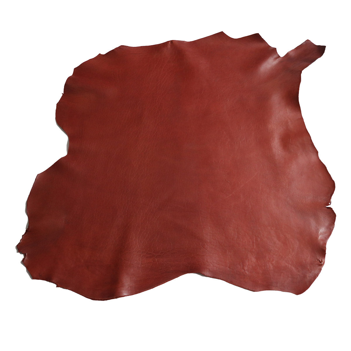 Peau entière de cuir de basane roux de France, cuir aniline, texture naturelle, pour artisanat ou maroquinerie.