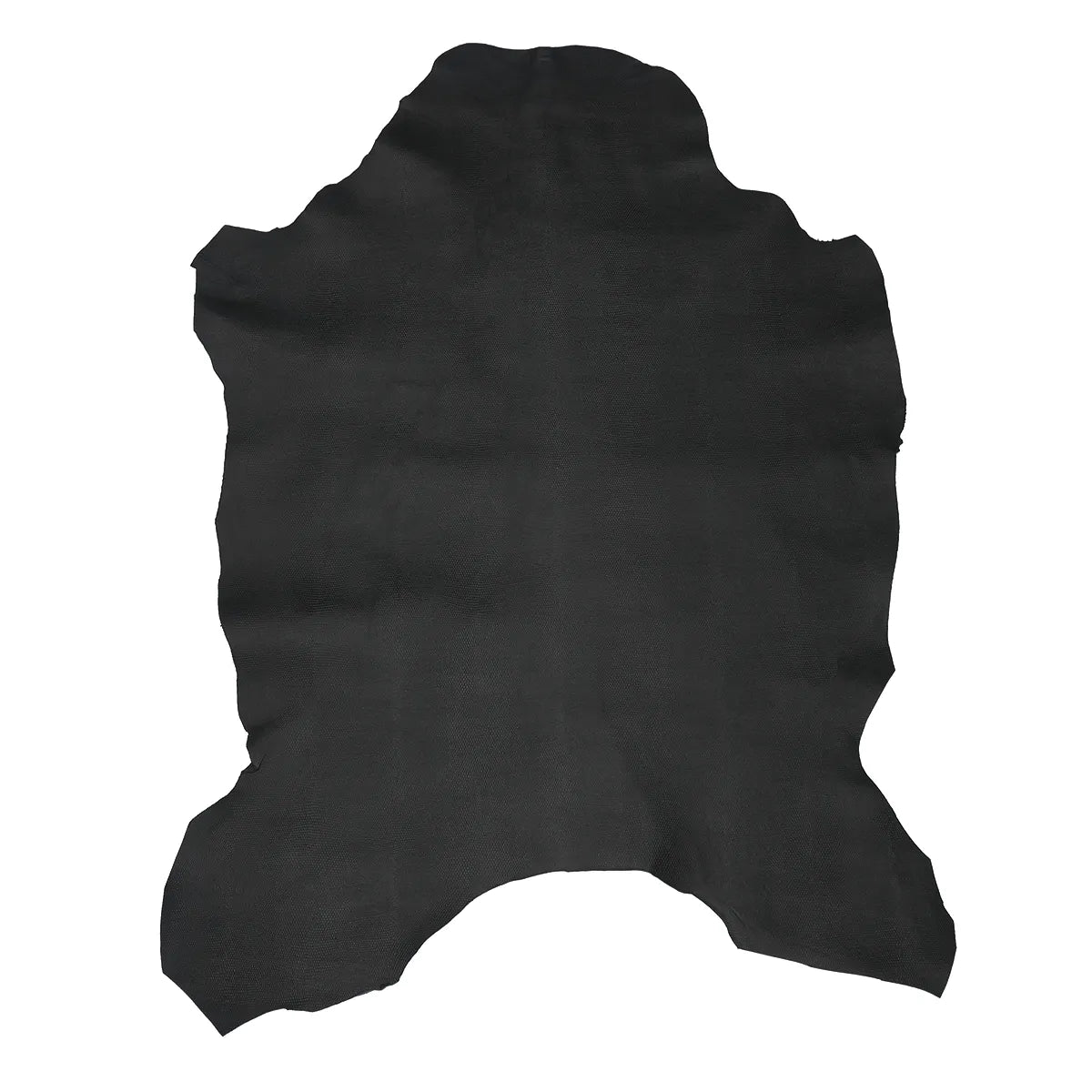 Peau de cuir de basane noire imprimée lézard, 100% authentique, idéale pour projets de maroquinerie ou couture.