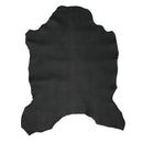 Peau de cuir de basane noire imprimée lézard, 100% authentique, idéale pour projets de maroquinerie ou couture.