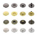 Boutons pression en laiton de 12 mm de diamètre de la marque Deco Cuir, accessoires pour cuir et maroquinerie.