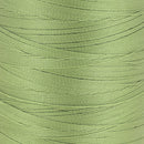 Bobine de fil polyester vert olive Coats GRAL N°30, 1000m, mercerie, vue de la bobine avec étiquette visible
