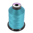Bobine de fil polyester Coats GRAL N°30 bleu turquoise, 1000m, mercerie, vue de la bobine avec étiquette.
