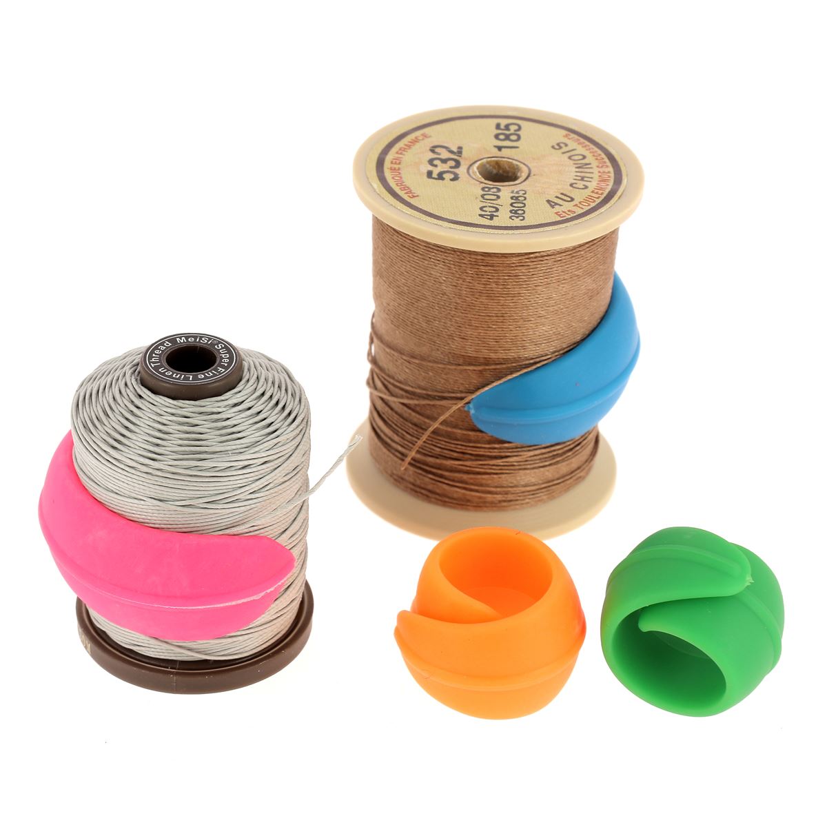Arrêt-fils pour bobine de fil de mercerie, outil pratique en plastique pour maintenir le fil lors de la couture.