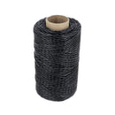 Bobine de 120m de fil polyester ciré Tandy Leather, diamètre 1,5mm, pour mercerie, enroulée sur une bobine en image.