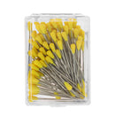 Boîte de 100 épingles de mercerie Autres à bout allongé jaune, 50 x 1,3 mm, pour couture et broderie.