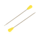 Boîte de 100 épingles Houzeaux à bout allongé jaune, 50x1,3 mm, pour couture et travaux de mercerie.