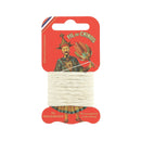 Cartonnette de 15m de fil de lin au Chinois, câblé glacé, pour couture et broderie, en mercerie.