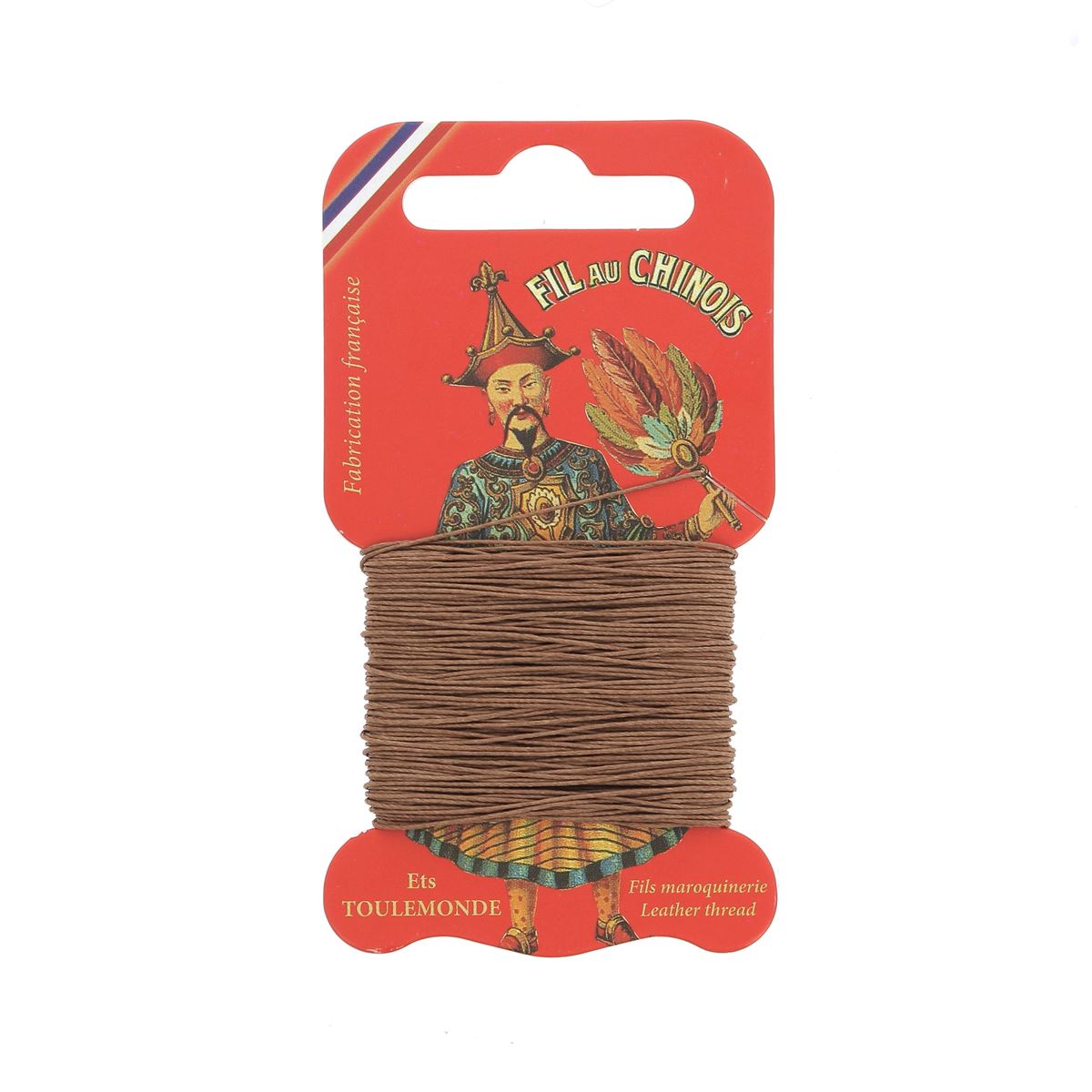 Cartonnette de 15m de fil de lin câble glacé de la marque Fil au Chinois, mercerie pour couture et broderie.