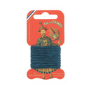 Cartonnette de 15m de fil de lin au Chinois câblé glacé, mercerie pour couture et broderie, couleur neutre.