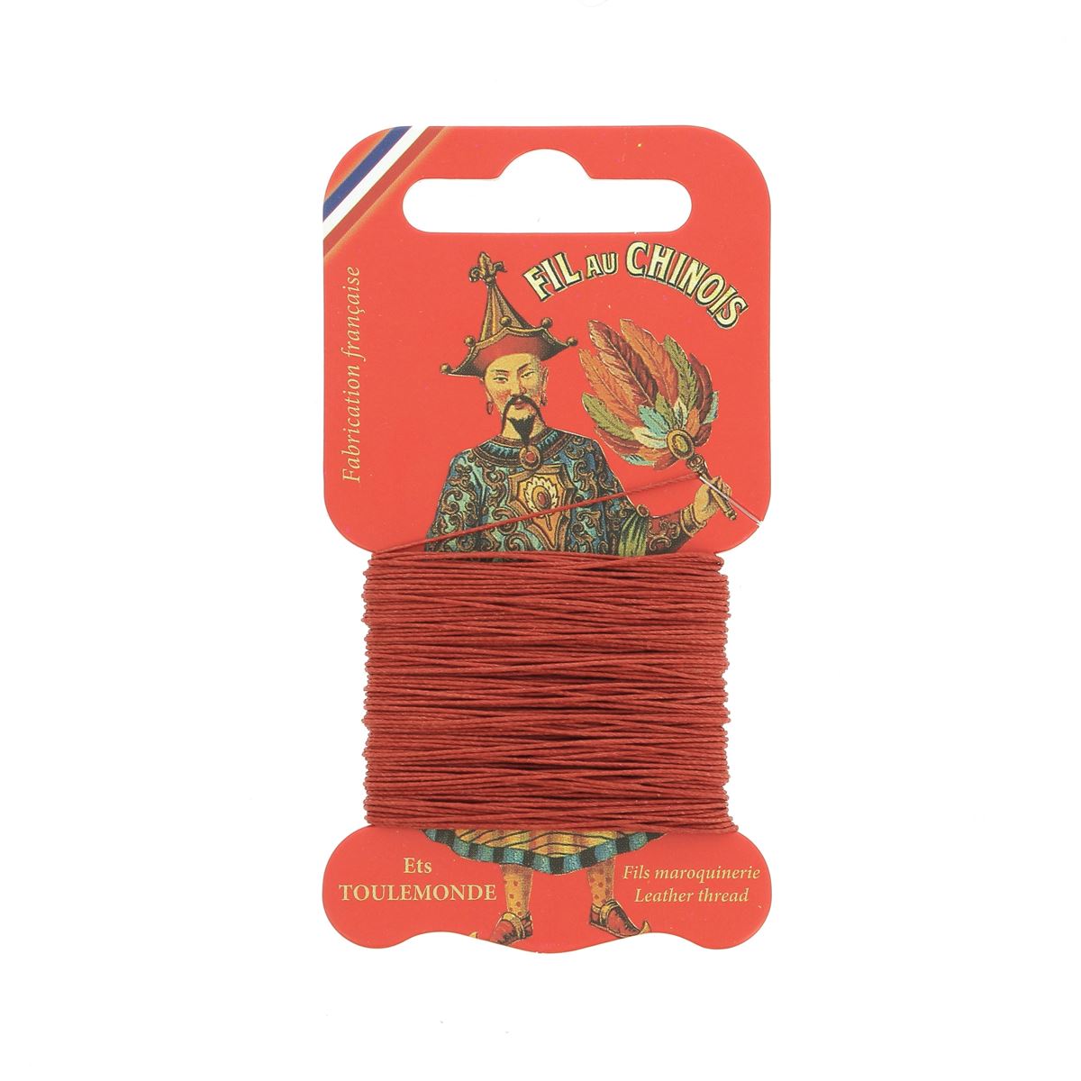 Cartonnette de 15m de fil de lin câblé glacé de la marque Fil au Chinois, pour couture et broderie.