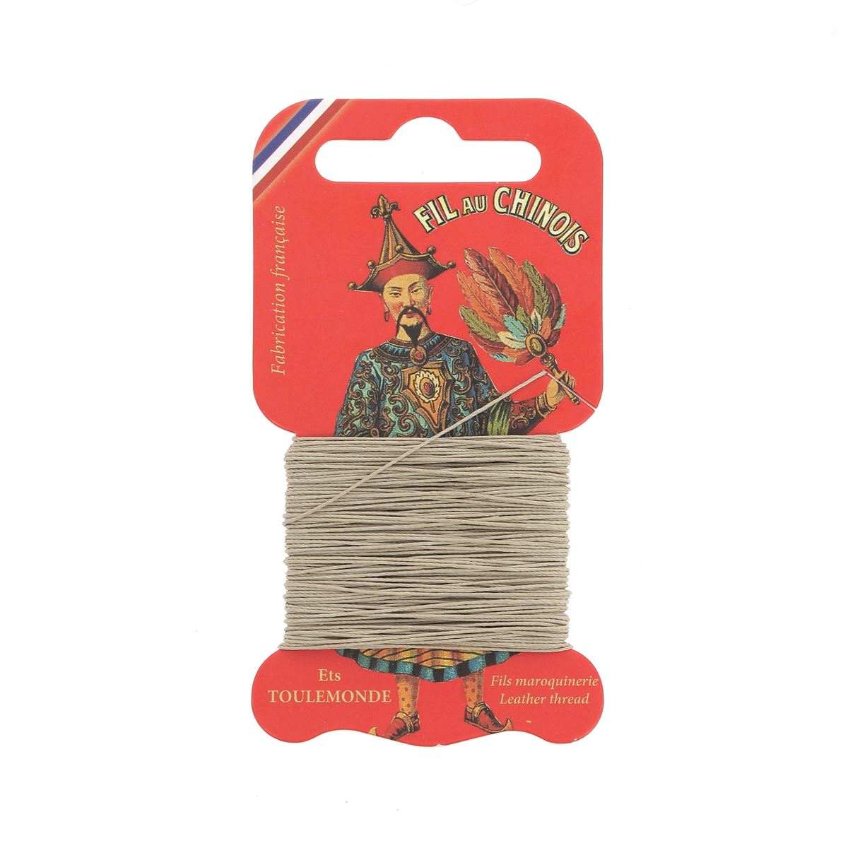 Cartonnette de 15m de fil de lin câblé glacé de la marque Fil au Chinois, pour couture et mercerie.