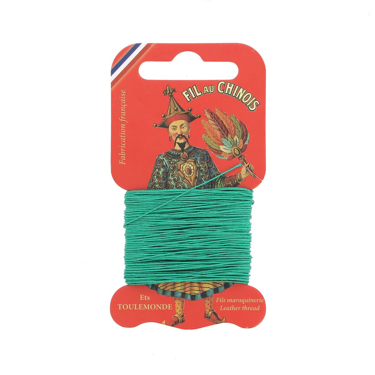 Cartonnette de 15m de fil de lin au Chinois câblé glacé, mercerie, finition élégante pour couture et broderie.