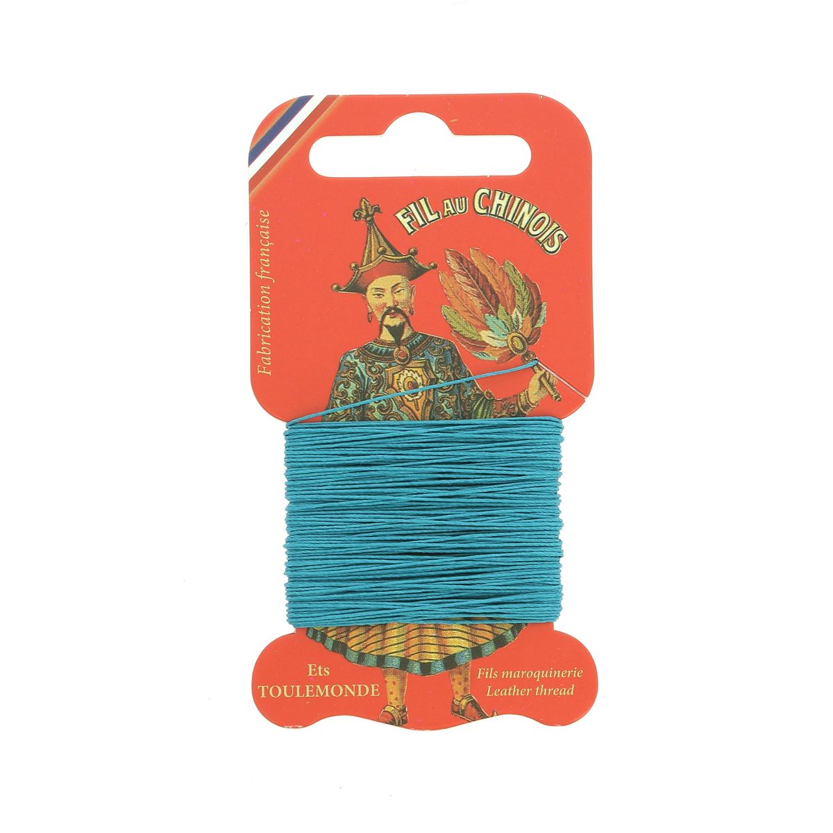 Cartonnette de 15m de fil de lin câblé glacé de la marque Fil au Chinois, mercerie pour couture et broderie.