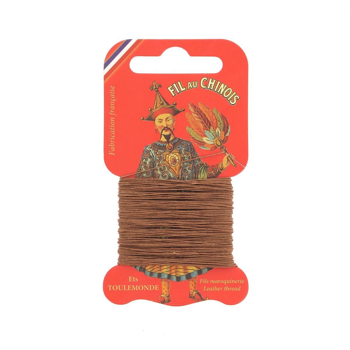 Cartonnette de 15m de fil de lin au chinois câblé glacé, produit de mercerie de la marque Fil au Chinois