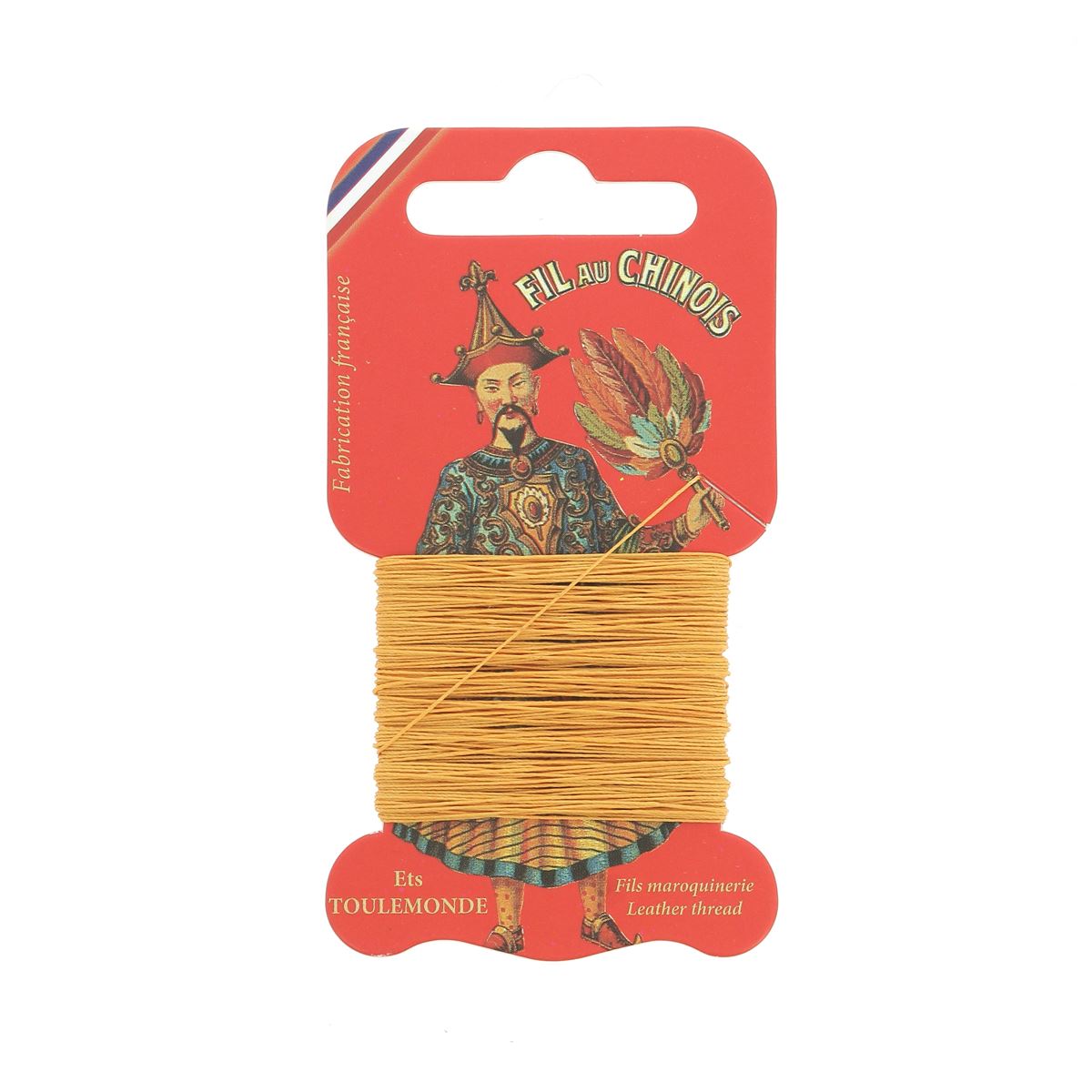 Cartonnette de 15m de fil de lin au chinois câblé glacé de la marque Fil au Chinois, pour couture et broderie.