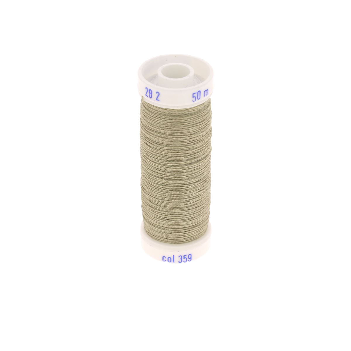 Bobine de fil polyester coton gris 359, 28/2, 0,38mm, pour maroquinerie, de la marque Fil au Chinois.