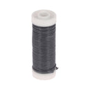 Bobine de 5m de coton ciré rond de 1mm en gris foncé de la marque Lebaufil, utilisée en mercerie.