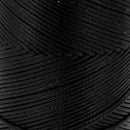 Bobine de 100m de fil polyester tressé et ciré noir, diamètre 0,6mm, pour mercerie, marque Autres.