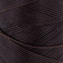 Bobine de 100m de fil polyester tressé et ciré, diamètre 0,6mm, couleur marron châtaigne, mercerie Autres