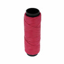 Bobine de 100m de fil polyester tressé et ciré, diamètre 0,6mm, couleur rose fuchsia, pour couture et mercerie.