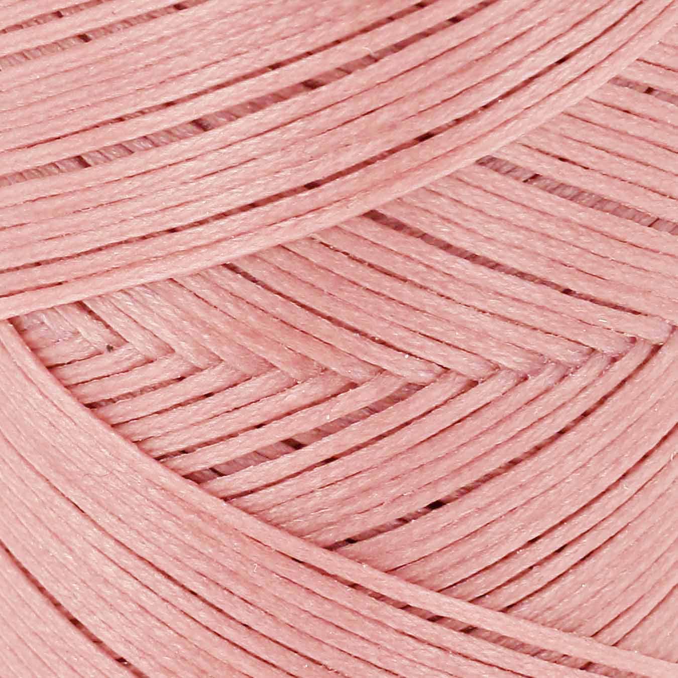 Bobine de 100m de fil polyester tressé et ciré rose, diamètre 0,6mm, pour couture et mercerie.