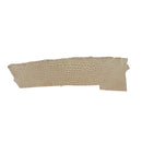 Cuir d'alligator beige praline. Flanc de cuir exotique idéal pour la création de bijoux, bracelet de montre, porte-clés, petite maroquinerie...