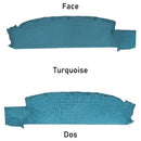 Morceaux de cuir d'alligator mat de couleur bleu turquoise, texture élégante, pour projets de maroquinerie ou décoration.