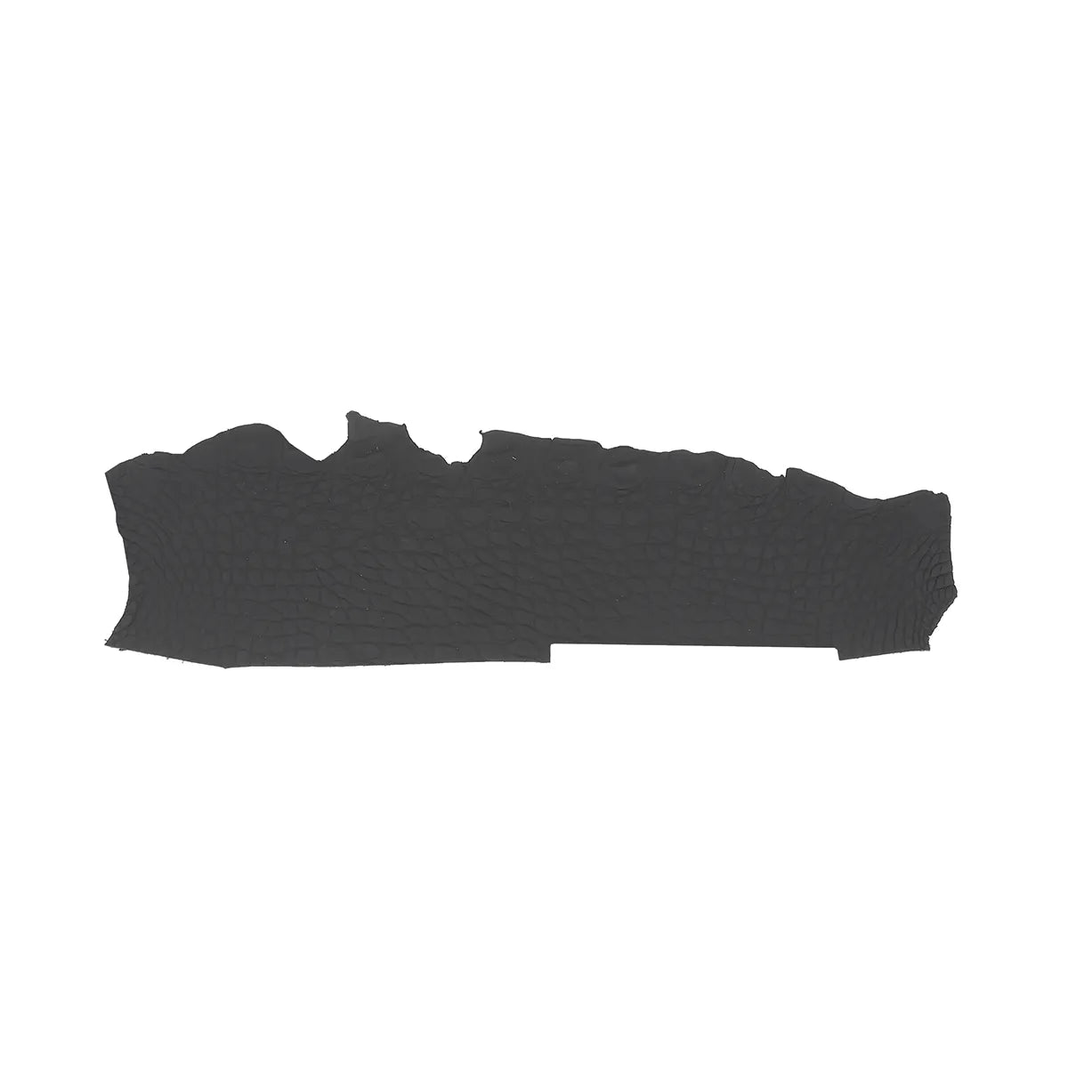 Cuir d'alligator noir mat en petite découpe idéal pour apporter une touche d'originalité à vos créations.