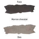 Cuir d'alligator marron, côté face et côté dos. Flanc d'alligator pour utilisation de bracelet de montre, bijoux, petite maroquinerie, porte-clés...