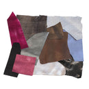 Chutes de cuir fantaisie Deco Cuir, lot de 250 g, en diverses textures pour artisanat et créations DIY.