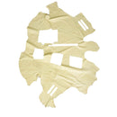 Chutes de cuir d'autruche Deco Cuir, lot de 500g avec découpes, cuir de couleur vanille pour artisanat et maroquinerie.