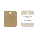 Échantillon de cuir vachette beige pour ameublement, marque Deco Cuir, texture douce et grain naturel visible.