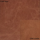 Peau de cuir de vachette pour ameublement CLUB en couleur cognac, texture lisse et élégante, idéale pour la décoration intérieure.