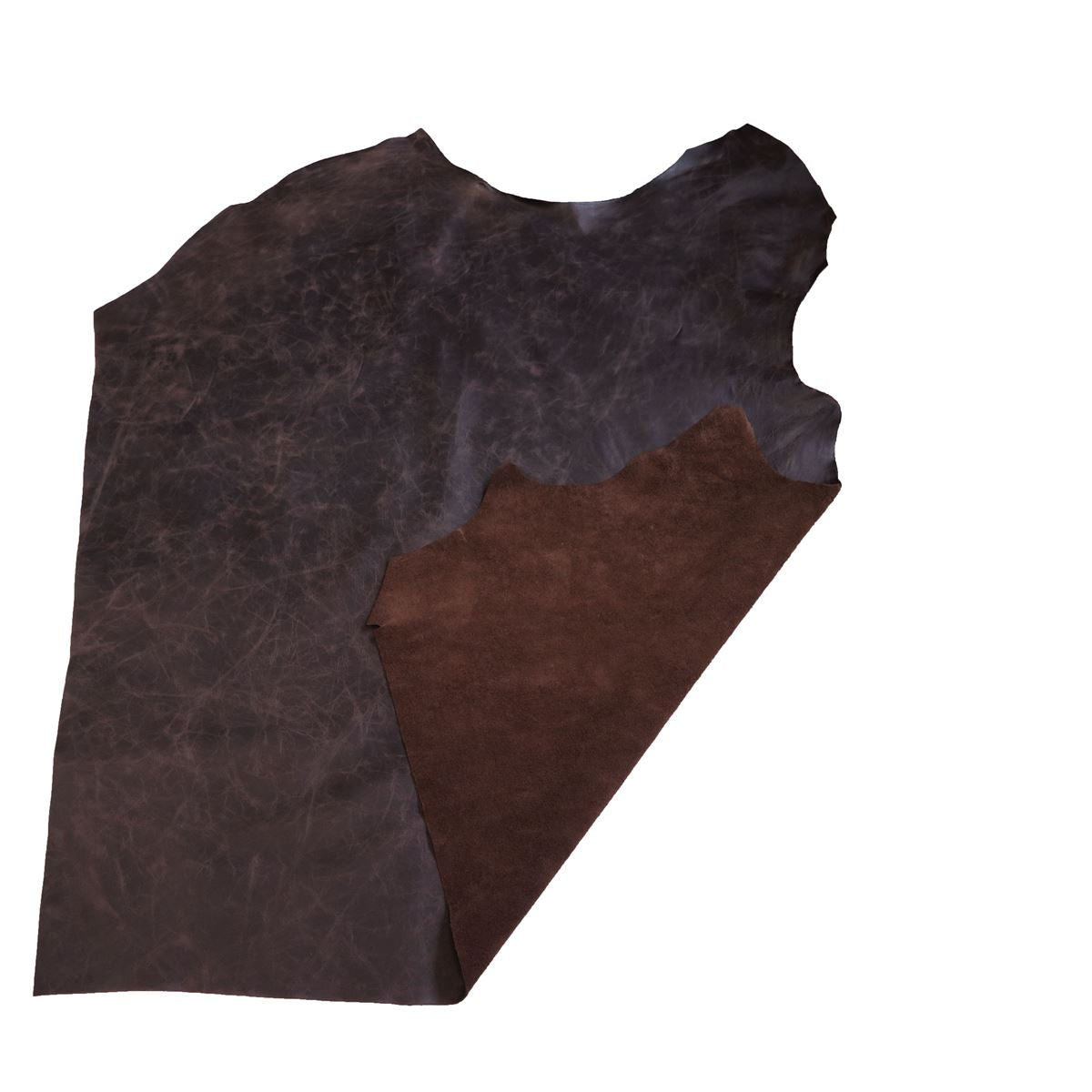 Peau de cuir de vachette CLUB chocolat pour ameublement, texture lisse et naturelle, fabriquée par Autres.