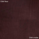 Échantillon de cuir végétal NIAGARA Radermecker en chocolat, texture et couleur du cuir tanné végétal.