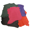 Lot de 5 peaux de cuir d'agneau pleine fleur Deco Cuir, textures naturelles et souples, idéal pour la maroquinerie ou la décoration.