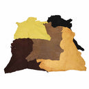 Lot de 5 peaux de cuir de chèvre velours Deco Cuir, cuir souple et doux pour projets de maroquinerie ou décoration.