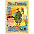 Affiche vintage Fil au Chinois Modèle 4, format A3, pour livres et patrons, illustration artistique en style rétro.