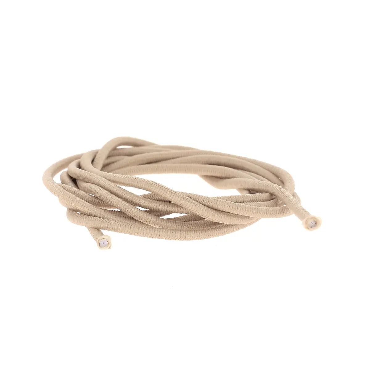 Cordon élastique loisirs créatifs diamètre 1,9mm beige pour fermeture de protège carnet et étui