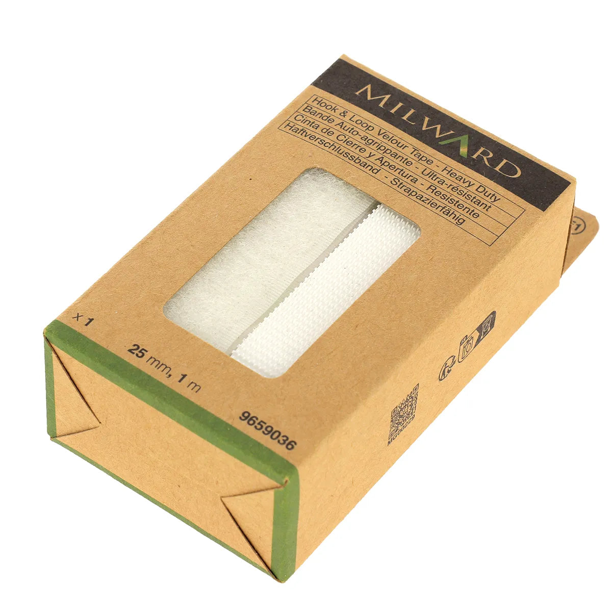 Bande auto agrippante Scratch autocollant ultra résistant blanc 25 mm