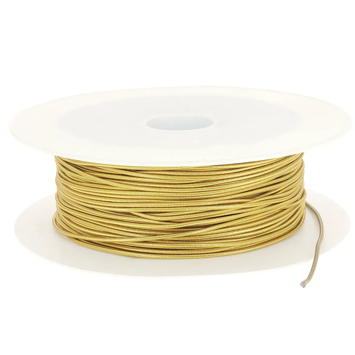 Cordon élastique diamètre 1,5mm DORÉ métallisé 