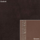 Coupon de tissu en velours doublure marron chocolat, 0,50x1,40m, tissu doux et élégant pour couture et décoration.