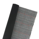 Coupon de tissu Prince de Galles doublé en noir, blanc et rouge, tissu élégant pour couture ou décoration, 0,50x1,50 m.