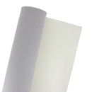 Coupon de tissu microfibre doublé mousse blanc cassé, 0,50x1,40m, tissu doux et léger pour projets de couture ou décoration.