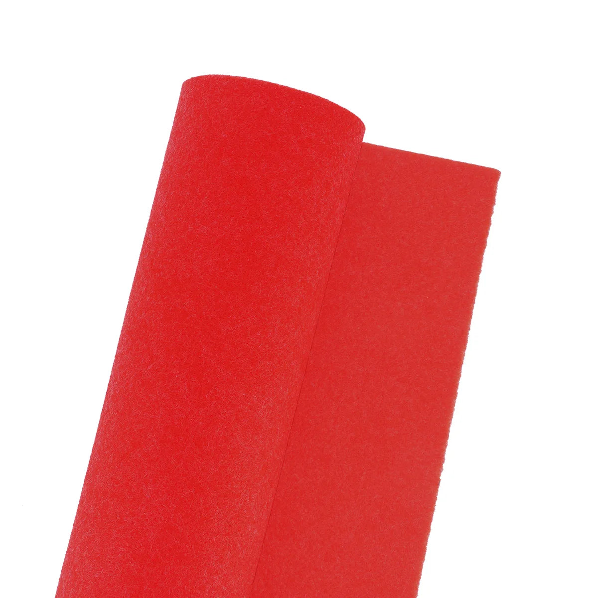 Tissu feutrine rouge vif, tissu idéal pour la doublure. Coupon de tissu doublure de 3,8 mm d'épaisseur, 0,50 x 1,55 m