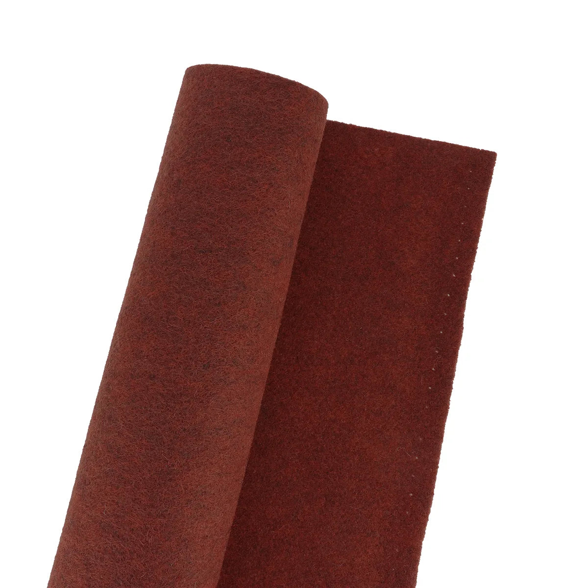 Tissu feutrine marron rouille pour doublure. Tissu doublure 2 mm d'épaisseur 0,50 x 1,50 m