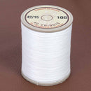 Bobine de 750m de fil cordonnet 100% polyester "AU CHINOIS" pour mercerie, 0,63mm, couleur naturelle.