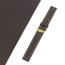Formation Deco Cuir pour fabriquer un bracelet de montre en cuir, étape intermédiaire, montre en cuir visible dans l'image.