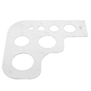Gabarit Tandy Leather pour coins et cercles, outil de couture pour tracer avec précision sur cuir.